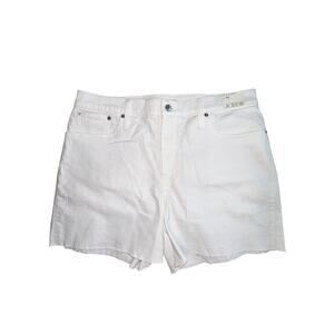 J.Crew High-Rise White Denim Shorts Women’s Size 32 Summer Casual‎ Jean Cutoff